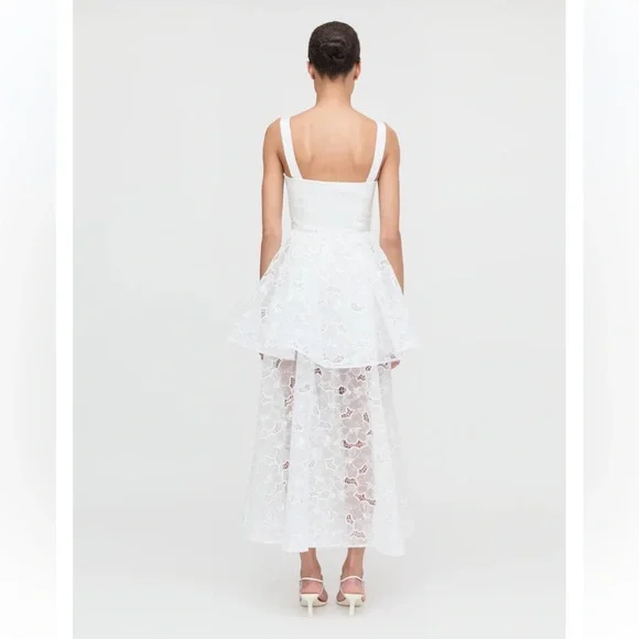 Hill House Home The Isabelle Dress - White Floral Organza size 8 - Picture 6 of 16